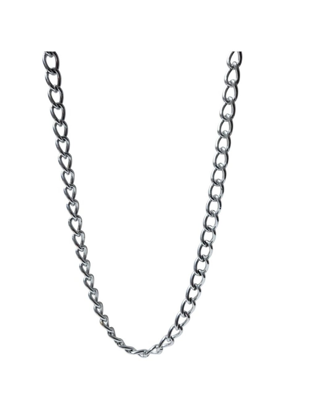 Elegant Silver Tone Chain Necklace Classic Minimalist Fashion Jewelry Women